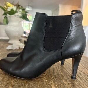 Clarks Black Heeled Ankle Boots